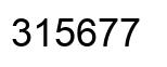 Number 315677 black image