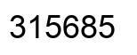Number 315685 black image