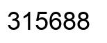 Number 315688 black image