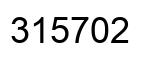 Number 315702 black image