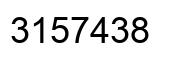 Number 3157438 black image