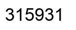 Number 315931 black image