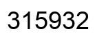 Number 315932 black image