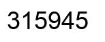 Number 315945 black image