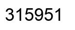 Number 315951 black image