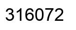 Number 316072 black image