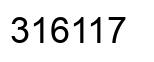 Number 316117 black image