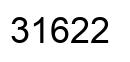 Number 31622 black image