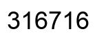 Number 316716 black image