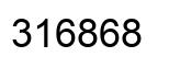 Number 316868 black image