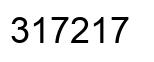 Number 317217 black image