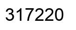 Number 317220 black image