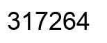 Number 317264 black image