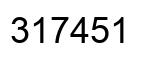 Number 317451 black image
