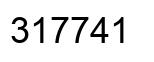 Number 317741 black image