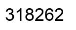 Number 318262 black image