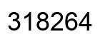 Number 318264 black image
