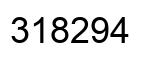 Number 318294 black image
