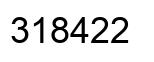 Number 318422 black image