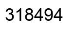 Number 318494 black image