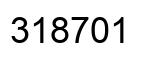 Number 318701 black image