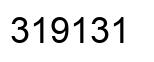 Number 319131 black image