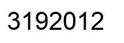 Number 3192012 black image
