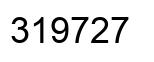 Number 319727 black image