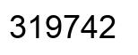 Number 319742 black image