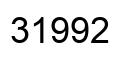 Number 31992 black image
