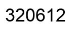 Number 320612 black image