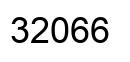 Number 32066 black image