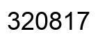 Number 320817 black image
