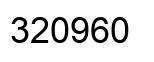 Number 320960 black image