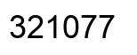 Number 321077 black image