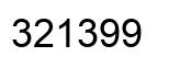 Number 321399 black image