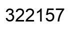 Number 322157 black image