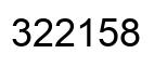 Number 322158 black image
