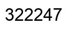 Number 322247 black image