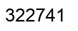 Number 322741 black image