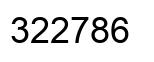 Number 322786 black image