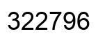 Number 322796 black image