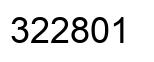 Number 322801 black image