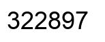 Number 322897 black image