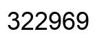 Number 322969 black image