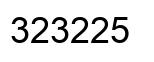Number 323225 black image