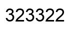 Number 323322 black image