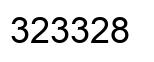 Number 323328 black image