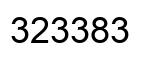 Number 323383 black image
