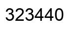 Number 323440 black image